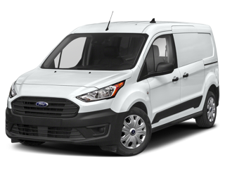 white ford transit connect front left angle view